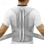 Adjustable posture corrector back brace with breathable mesh and alloy support