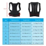 Adjustable posture corrector back brace with breathable mesh and alloy support