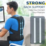 Adjustable posture corrector back brace with breathable mesh and alloy support
