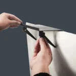 Adjustable screen top shelf for TV and monitor, carbon fiber texture
