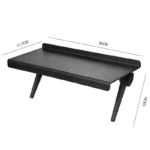Adjustable screen top shelf for TV and monitor, carbon fiber texture