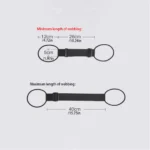 Black adjustable luggage strap for securing bags on suitcase handles