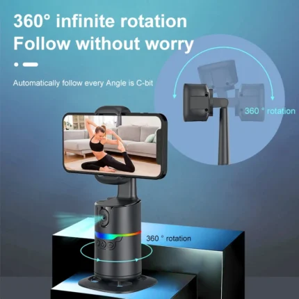 AI face tracking phone mount for vlogging and live streaming