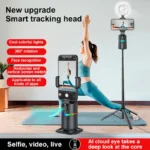 AI face tracking phone mount for vlogging and live streaming