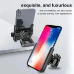 Alloy motorcycle phone mount 360 degree rotation handlebar