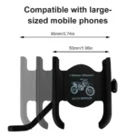 Alloy motorcycle phone mount 360 degree rotation handlebar