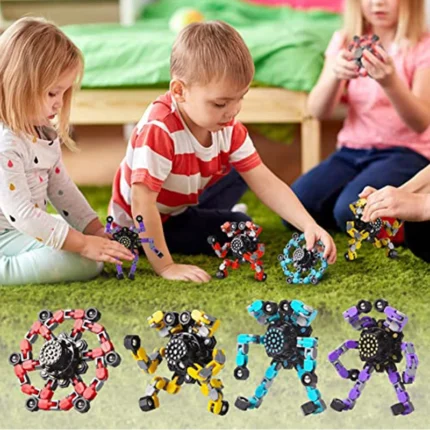 Transformable robot fidget toy for stress relief & play