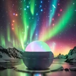 Spherical aurora galaxy star projector with remote control