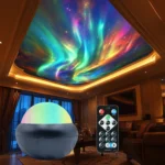 Spherical aurora galaxy star projector with remote control