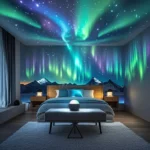 Spherical aurora galaxy star projector with remote control