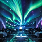 Spherical aurora galaxy star projector with remote control
