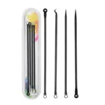Multi-tip blemish extractor tool kit for blackhead and acne.