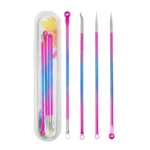 Multi-tip blemish extractor tool kit for blackhead and acne.