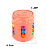 Can-shaped fidget bead puzzle toy with colorful beads