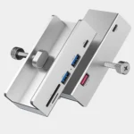 Multi-port USB-C docking station with desk clamp