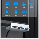 Multi-port USB-C docking station with desk clamp