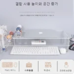 Clear acrylic monitor stand with metal legs