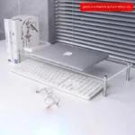 Clear acrylic monitor stand with metal legs