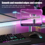 Clear RGB acrylic monitor stand with storage