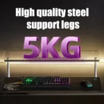 Clear RGB acrylic monitor stand with storage