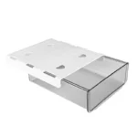 Clear under desk pull-out drawer organizer for office supplies