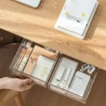 Clear under desk pull-out drawer organizer for office supplies