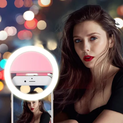 Portable clip-on selfie ring light for phone and laptop