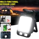 COB keychain work light with magnetic base and bottle opener