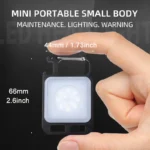 COB keychain work light with magnetic base and bottle opener