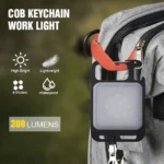 COB keychain work light with magnetic base and bottle opener