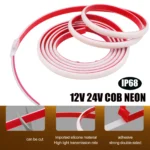 Flexible COB neon LED strip light submerged in water
