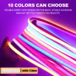 Flexible COB neon LED strip light submerged in water