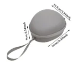 Compact egg-shaped hard shell travel case for foldable items