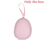 Compact egg-shaped hard shell travel case for foldable items