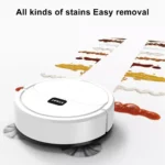 Compact K16 robot vacuum and mop with side brushes