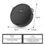 Compact K16 robot vacuum and mop with side brushes