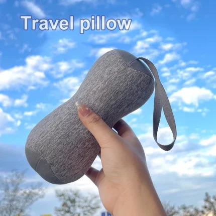 ergonomic travel neck support pillow heather grey