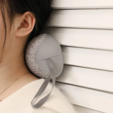 ergonomic travel neck support pillow heather grey