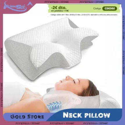 Ergonomic memory foam pillow with arm tunnel and neck support