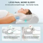 Ergonomic memory foam pillow with arm tunnel and neck support