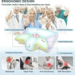 Ergonomic memory foam pillow with arm tunnel and neck support