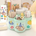 Cute rotating desk organizer for stationery and art supplies