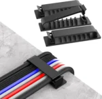 Adhesive cable organizer clips for desk, car, and home office management