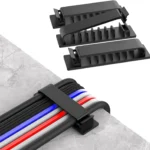 Adhesive cable organizer clips for desk, car, and home office management