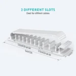 Adhesive cable organizer clips for desk, car, and home office management