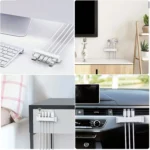 Adhesive cable organizer clips for desk, car, and home office management