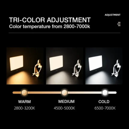 Dimmable LED video fill light panel for photography and vlogging