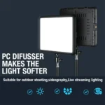 Dimmable LED video fill light panel for photography and vlogging