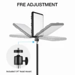 Dimmable LED video fill light panel for photography and vlogging