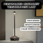 Modern Dimmable Mushroom LED Table Lamp with 3 Color Modes